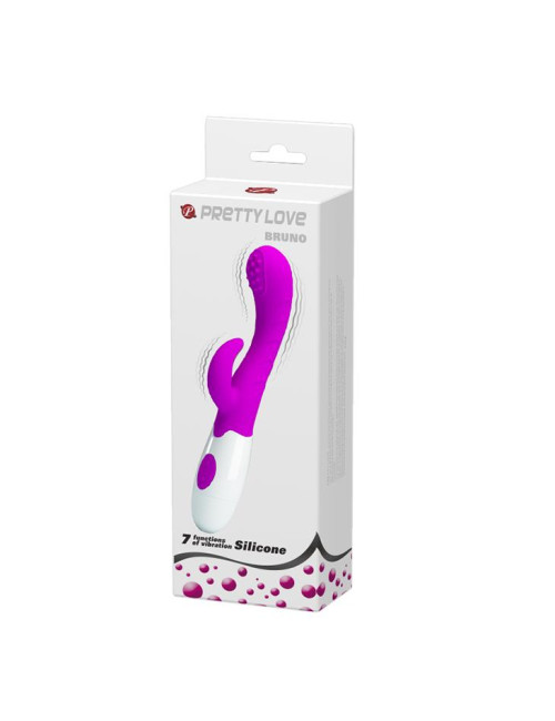 Pretty Love Bruno - Wibrator silikonowy Punkt G, 7 funkcji, 20 cm, bezpieczny dla ciała
