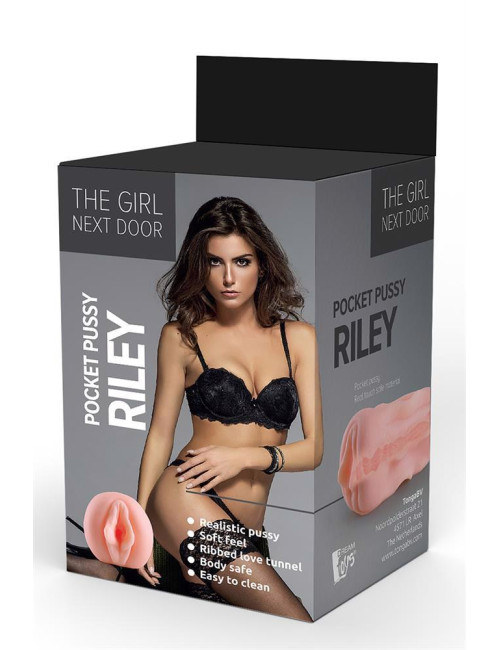 THE GIRL NEXT DOOR RILEY Masturbator Real Feel TPE Stroker Wagina Shaped