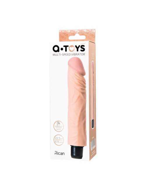 A-TOYS Realistyczny Wibrator Flesh — wibrator realistyczny 22,5 cm, 3 cm średnicy