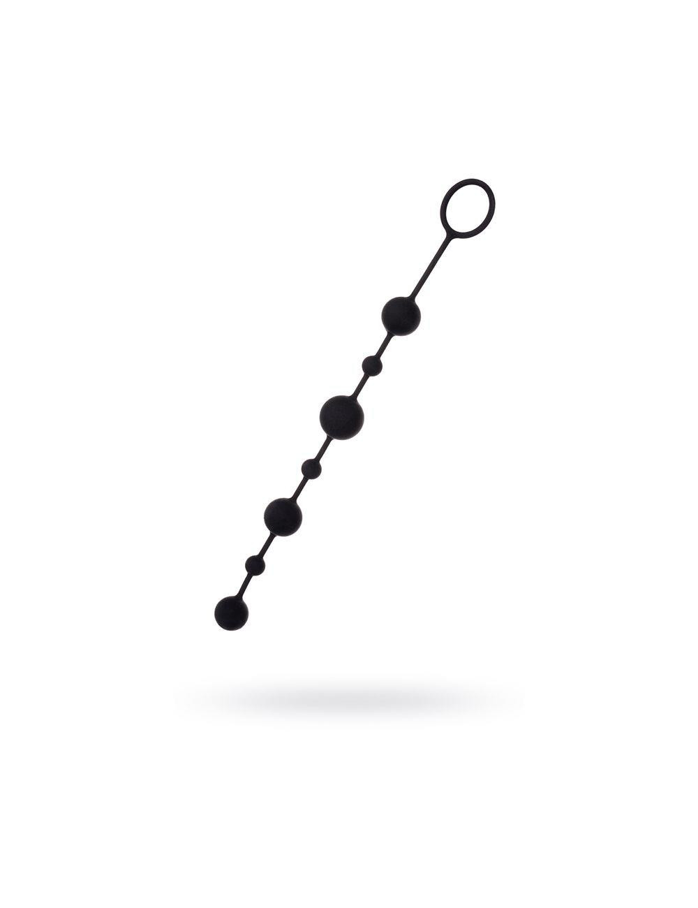 Silikonowe koraliki analne A-TOYS Coron Czarne 39,5 cm