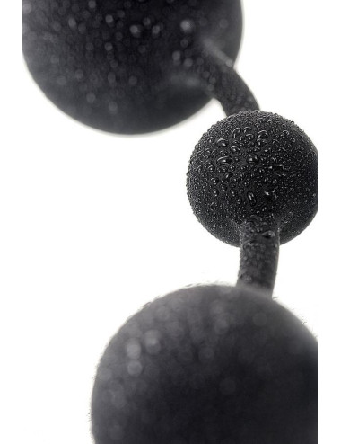 Anal beads Toyfa A-toys Coron, with balls, silicone, black, 35,9 cm