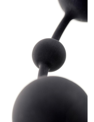 Anal beads Toyfa A-toys Coron, with balls, silicone, black, 35,9 cm
