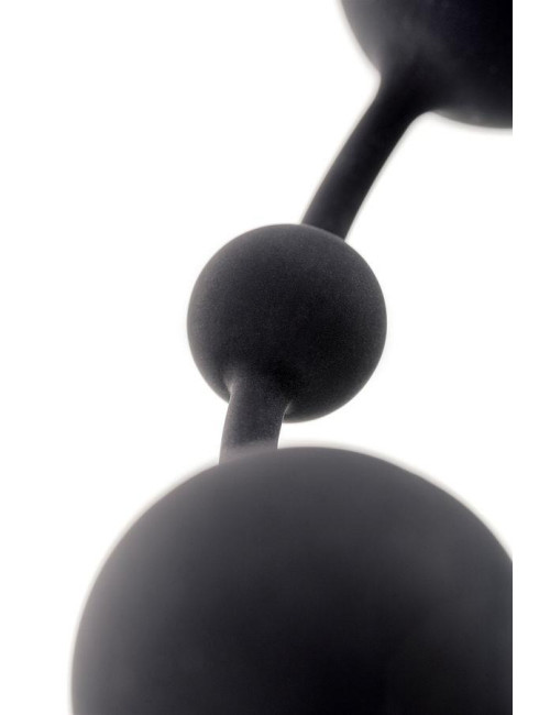 Silikonowe koraliki analne A-TOYS Coron Czarne 39,5 cm