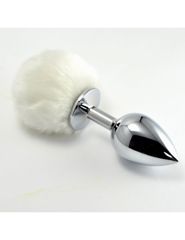 Pompon Metal Plug Small White - Zabawki analne, Biżuteria analna, bez niklu