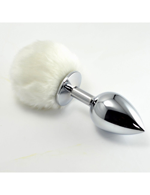 Pompon Metal Plug Small White - Zabawki analne, Biżuteria analna, bez niklu
