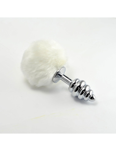 Wtyczka analna Spiral Pompon Metal biżuteria analna i zabawki analne bez niklu pompon 8 cm
