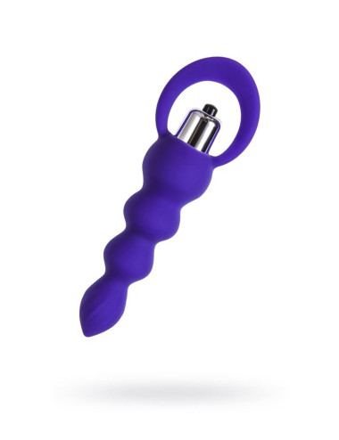ToDo by Toyfa Anal Plug Twisty – silikonowy plug anal wibrujący, fioletowy, 14 cm