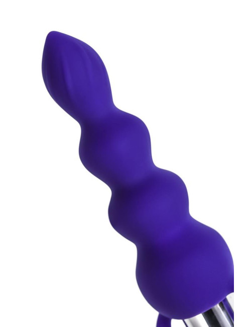 ToDo Twisty - Fioletowy silikonowy plug analny z wibracją 14cm