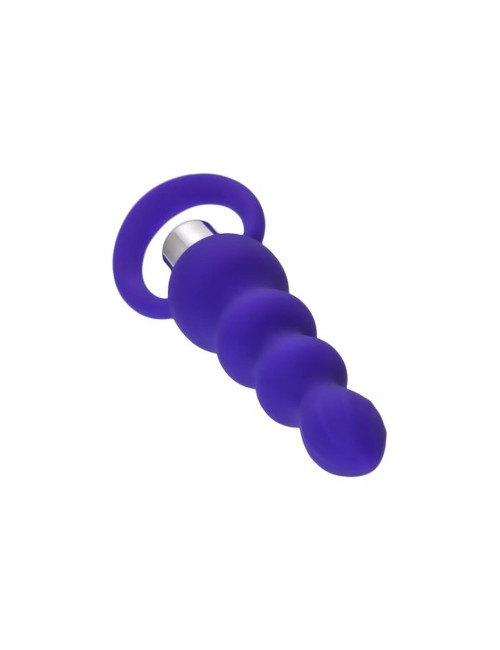 ToDo Twisty - Fioletowy silikonowy plug analny z wibracją 14cm