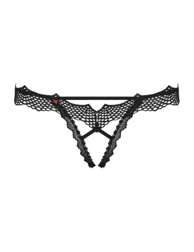 Bielizna-Bravelle stringi otwarte czarne L/XL