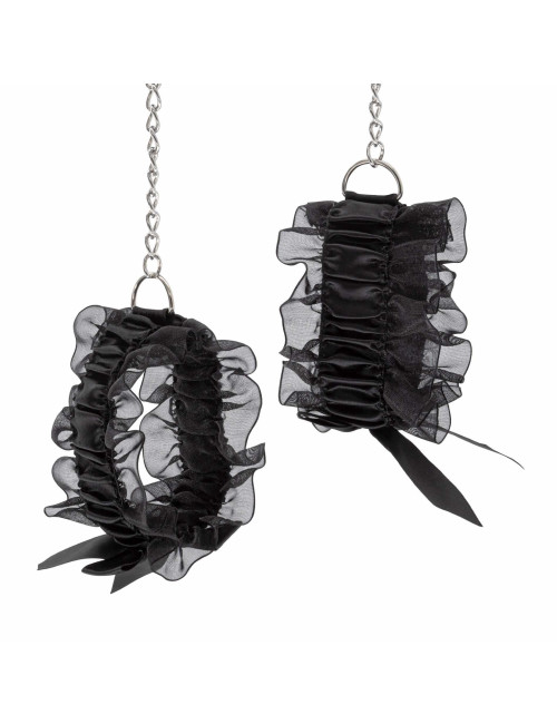 Crushious Lace Me Up - Czarny Koronkowy Komplet Bielizny