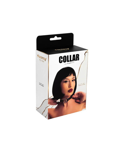 Adjustable collar with cat face.