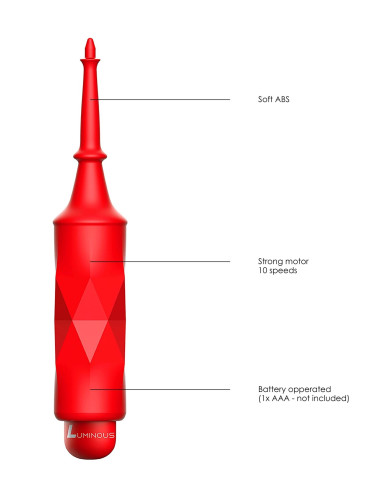 Circe - ABS Bullet With Sleeve - 10-Speeds - Red