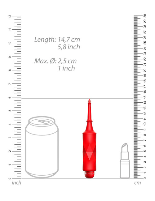 Luminous Circe Wibrator typu Bullet z Nakładką Czerwony