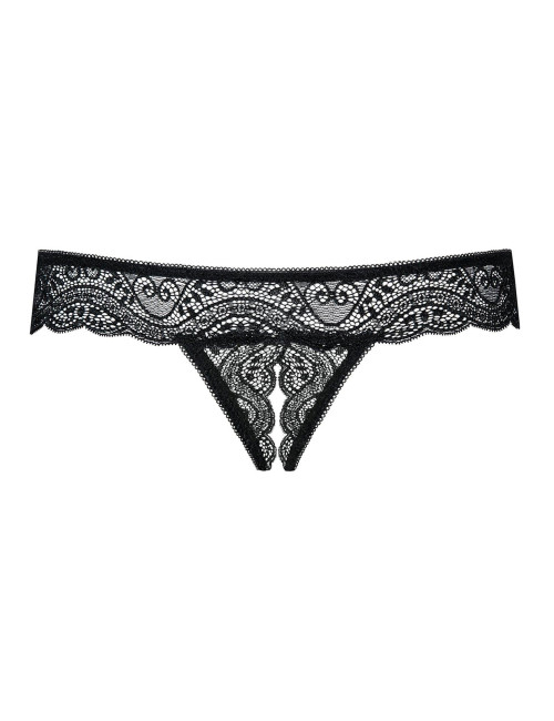 Obsessive Miamor Czarne Stringi Otwarte XXL