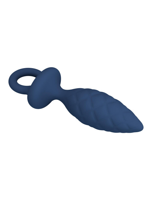 MR. PLAY Butt Plug with Loop M - silikonowy plug analny, ergonomiczny, wodoodporny, 13,4 cm