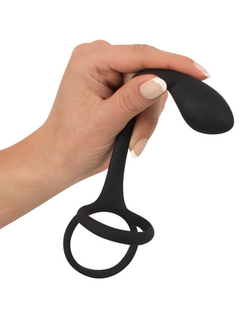 Black Velvets Cock + Ball Ring Silikonowy Pierścień Erektcyjny