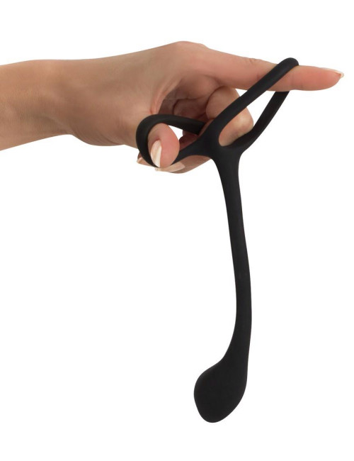Black Velvets Cock + Ball Ring Silikonowy Pierścień Erektcyjny