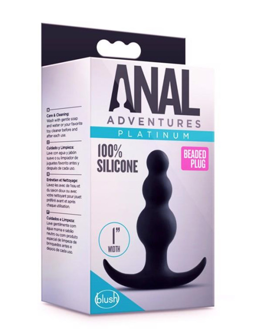 Blush Anal Adventures Platinum Beaded Plug