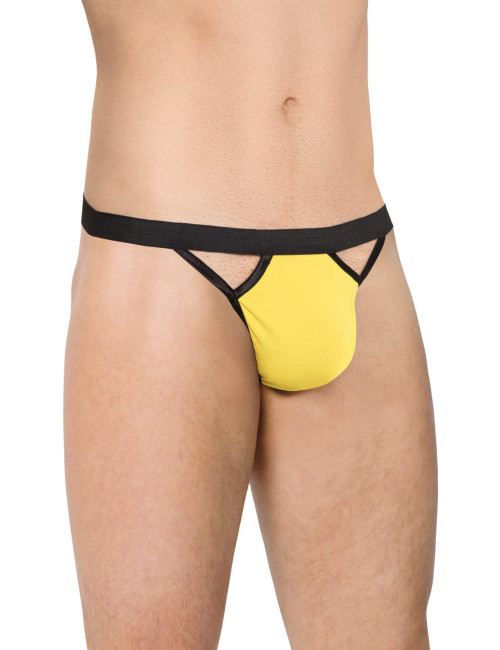 Męskie stringi SoftLine Collection 4530 żółte OneSize