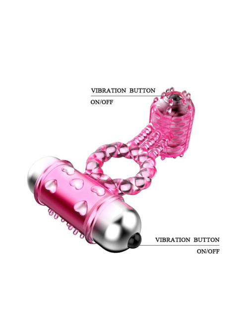 BAILE Sweet Vibration Ring - Pierścień na penisa z 10 funkcjami wibracji