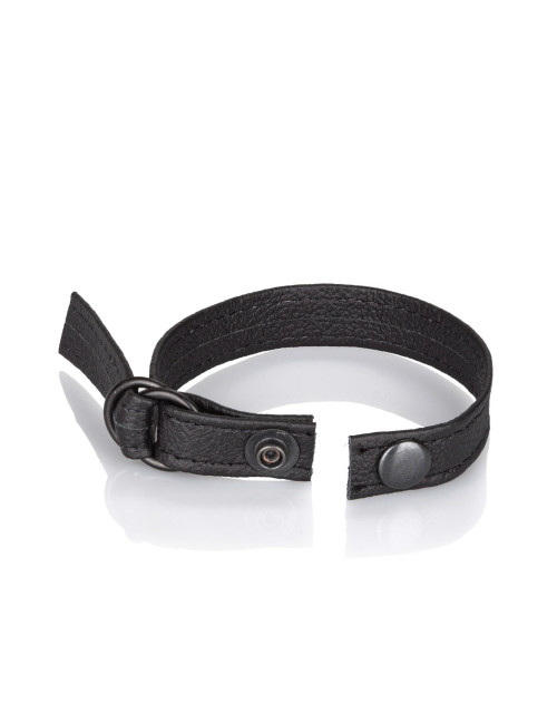 Leather Cinch Black - Pierścienie bez wibracji (Zabawki)