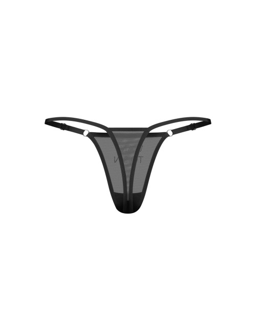 Obsessive Sin Otwarte Stringi L/XL z Transparentną Siateczką