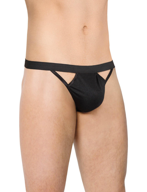 Mens Thong 4530 Black OneSize - Stringi Męskie Softline Bielizna Męska