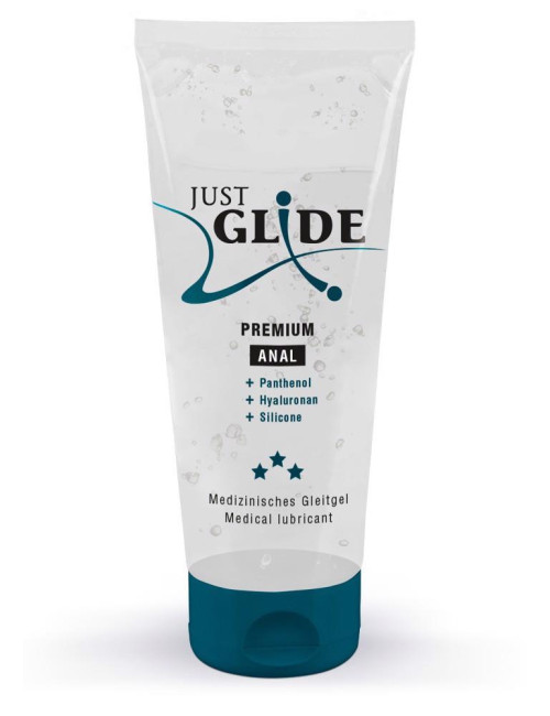 Just Glide Premium Anal 200 ml – żel analny afrodyzjakowy z hialuronem, wegański