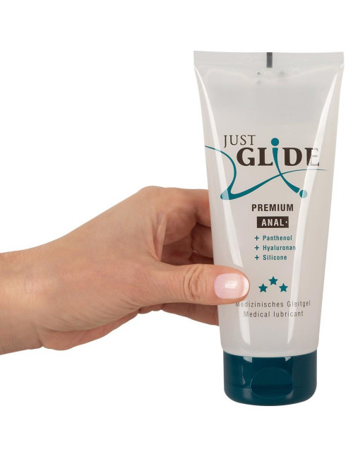 Just Glide Premium Anal 200 ml – żel analny afrodyzjakowy z hialuronem, wegański