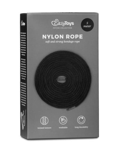 Wiązania-Black Bondage Rope - 5m