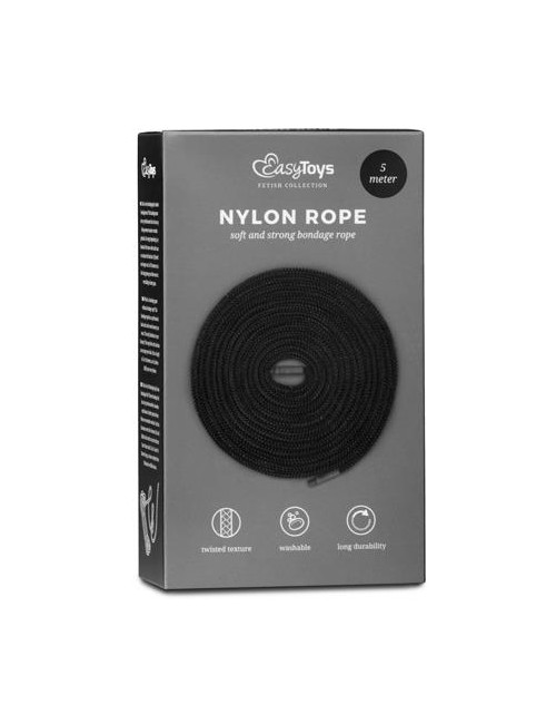 Wiązania-Black Bondage Rope - 5m