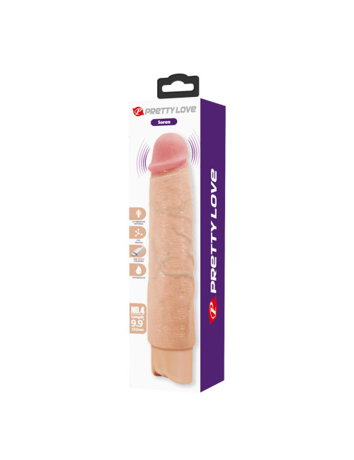 Pretty Love Soren Realistyczny Dildo Wibrator 25,2 cm, 10 trybów, USB-C