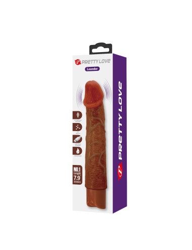Pretty Love Leander Realistic Vibrating Dildo (Brown Edition)