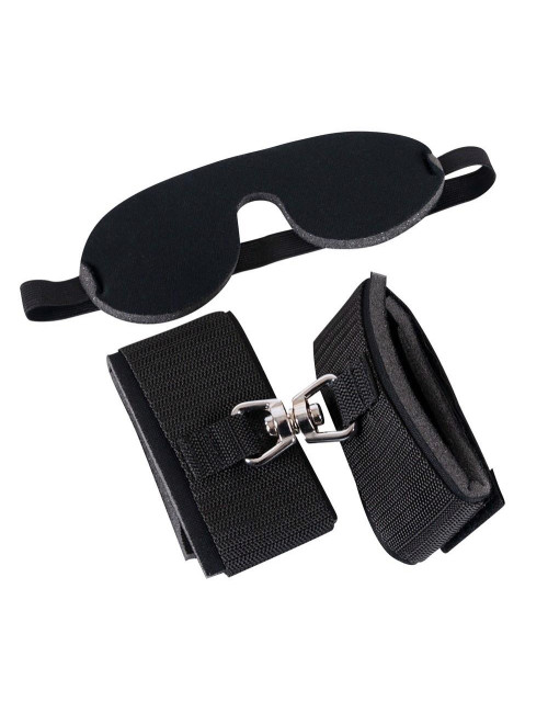 Bad Kitty Kajdanki i Opaska na Oczy – Zestaw Bondage dla Początkujących
