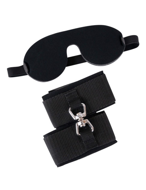 Bad Kitty Kajdanki i Opaska na Oczy – Zestaw Bondage dla Początkujących