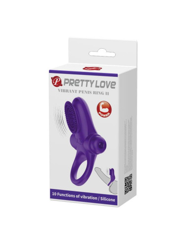 PRETTY LOVE - VIBRANT PENIS RING II Purple