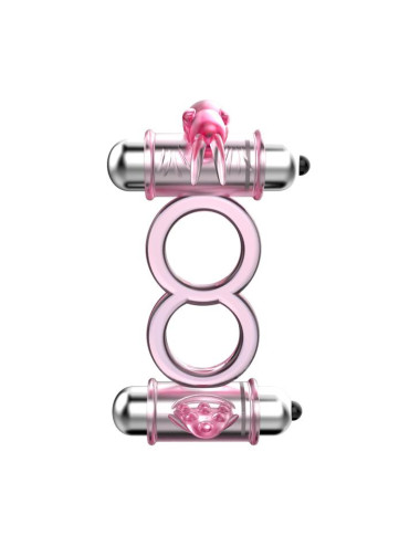 BAILE - BUNNY SNUGGLES COCK CLIT RING, 10 vibration functions