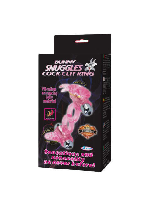 BAILE Bunny Snuggles – Pierścień Wibracyjny z Króliczkiem, 10 Funkcji