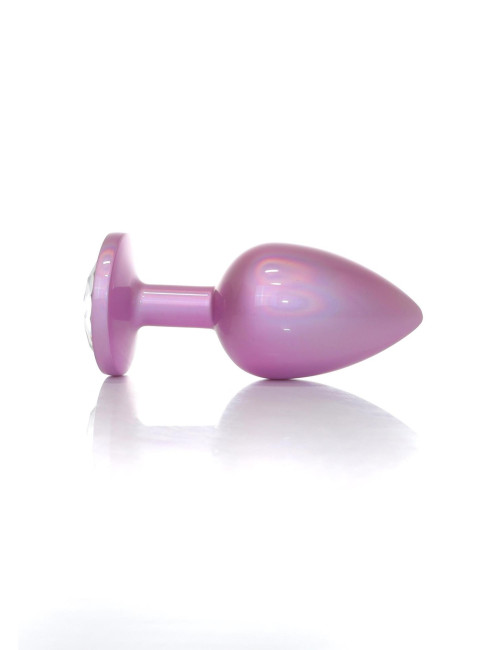Plug-Jewellery Pearl Pink – Biżuteryjny Plug Analny ze Stali Nierdzewnej, Ø3,8 cm, Dł.9 cm, L