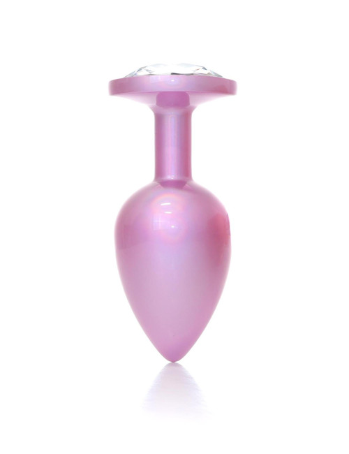 Plug-Jewellery Pearl Pink – Biżuteryjny Plug Analny ze Stali Nierdzewnej, Ø3,8 cm, Dł.9 cm, L