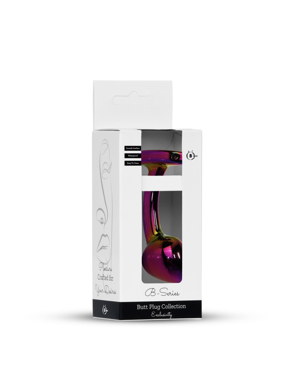 B-Series HeavyFun Multicolour Curved Plug Analny Biżuteryjny