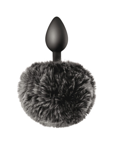 Czarny Pompom Plug Analny silikonowy – Zabawki analne, luksusowy plug z puszkiem