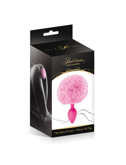 Sweet Caress Różowy Silikonowy Plug Analny z Puszkiem