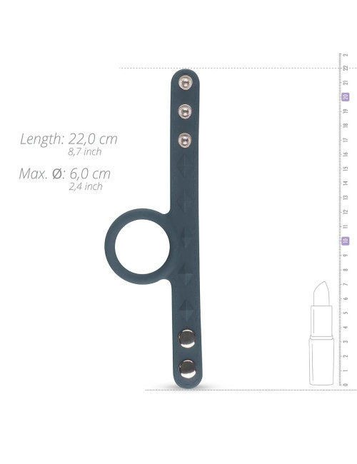 Boners Skórzany Uprząż Penis and Ball Strap Rozmiar L