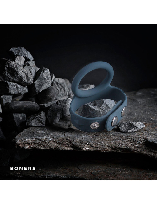 Boners Skórzany Uprząż Penis and Ball Strap Rozmiar L