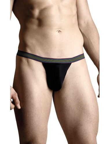 SoftLine Collection Mens Thongs 4496 Czarne Stringi Męskie XL