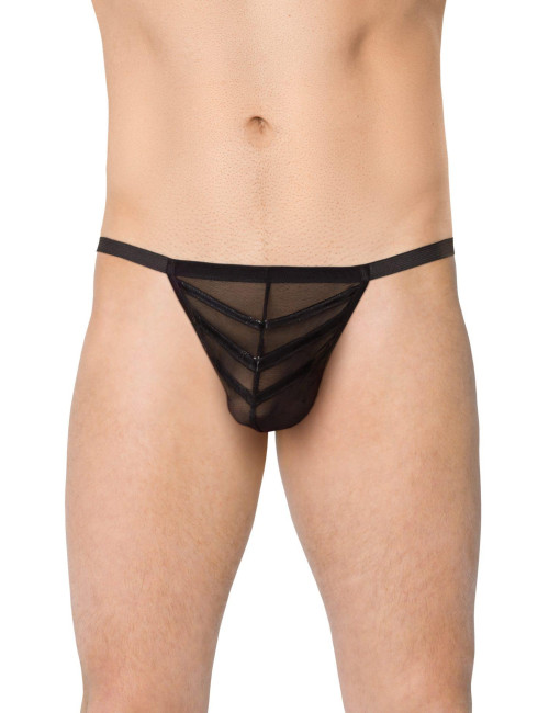 Męskie stringi SoftLine 4527 czarne OneSize