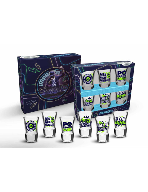 Zestaw 6 kieliszków do shotów 35 ml Impreza House of Mugs