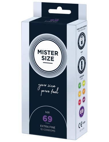 MISTER SIZE 69mm Condoms 10pcs Natural